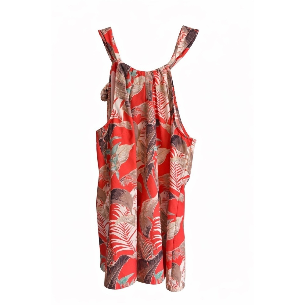 Tommy Bahama Tropical Print Halter Top Size Medium Adjustable Neck